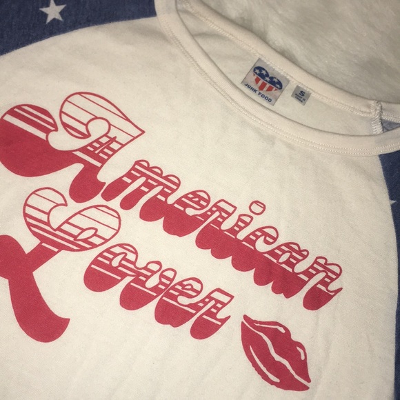 🧨2/$25🧨 💋“American Lover” Junk Food Tee 🇺🇸 - Picture 2 of 5